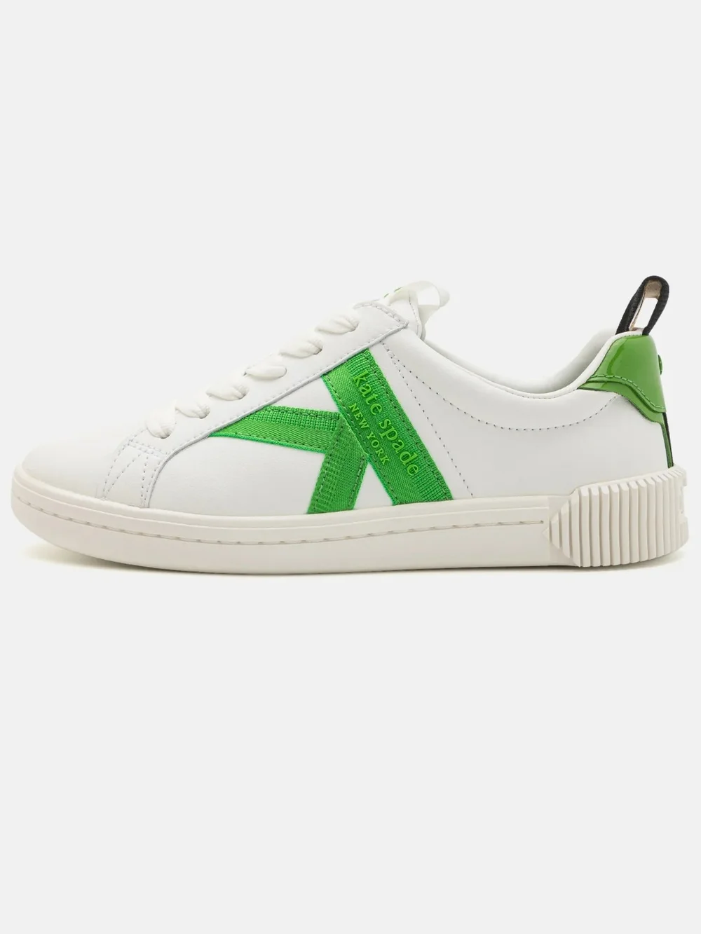 Kate Spade Kids White & Green Low-Top Sneakers